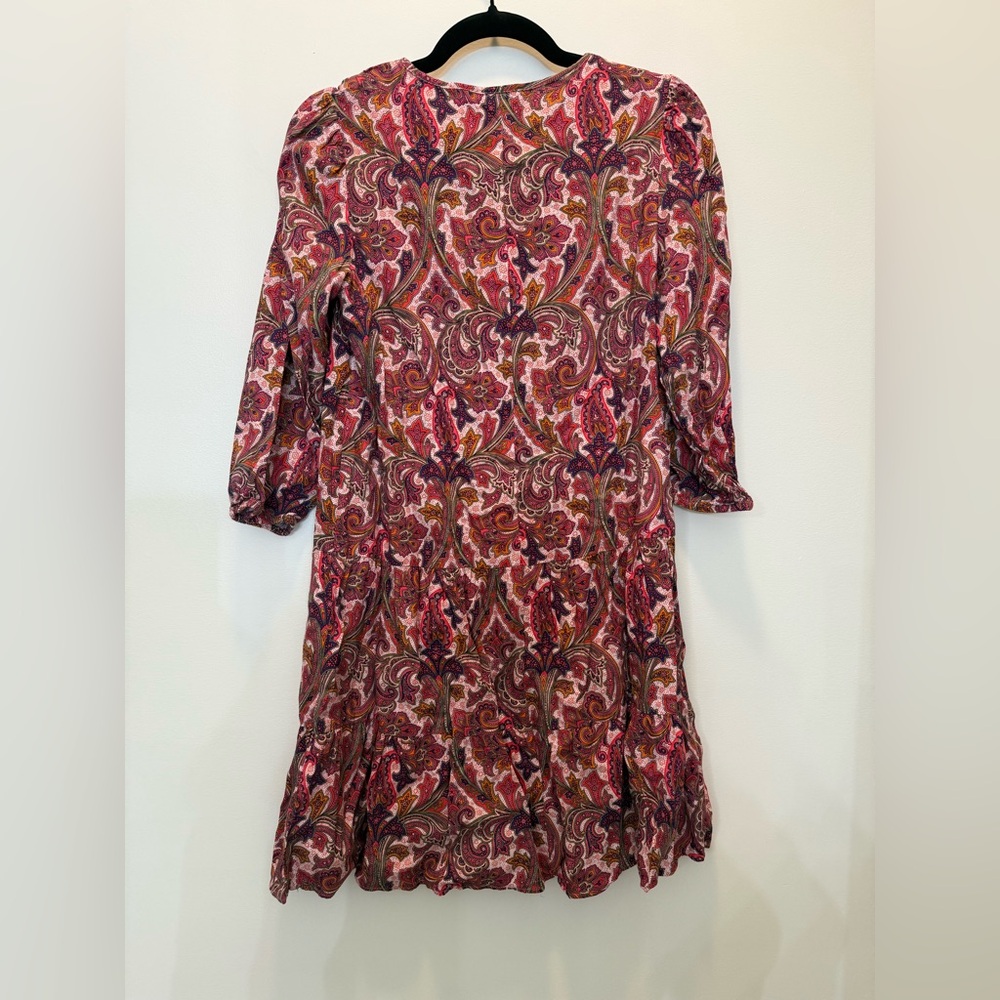 Anne Taylor‎ Paisley Print Dress with Tie Keyhole Neckline - Size XS - Picture 5 of 8